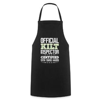 Kilt écossais disant jupe écossaise Écosse - Tablier de cuisine - noir - Devant - AI Model Male 185 dark (185cm)