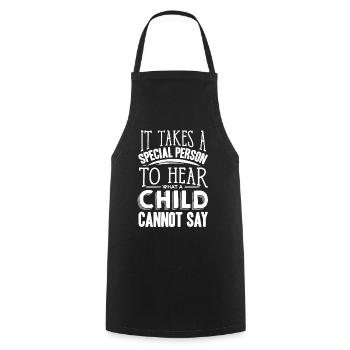 Speech-language pathology, speech-language pathologist - Cooking Apron - black - Front - AI Model Male 185 dark (185cm)