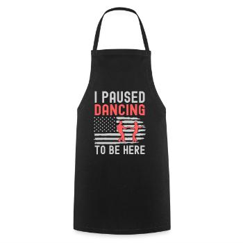 J’ai interrompu la danse de couple dansante - Tablier de cuisine - noir - Devant - AI Model Male 185 dark (185cm)