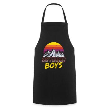 Outdoor Boys, Scout, Scout, Adventure, Nature - Cooking Apron - black - Front - AI Model Male 185 dark (185cm)