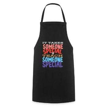 Special Needs Education, Special Education - Cooking Apron - black - Front - AI Model Male 185 dark (185cm)