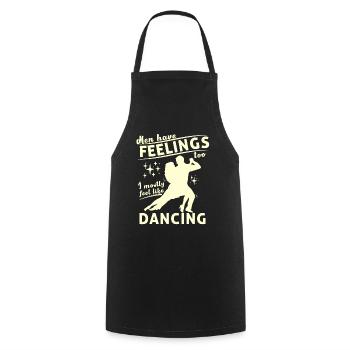 Danse Slogan Ballroom Couple Dance Dance Floor - Tablier de cuisine - noir - Devant - AI Model Male 185 dark (185cm)