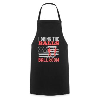 Danse Slogan Ballroom Couple Dance Dance Floor - Tablier de cuisine - noir - Devant - AI Model Male 185 dark (185cm)