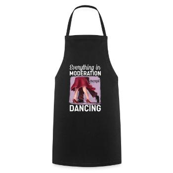 Danse Slogan Ballroom Couple Dance Dance Floor - Tablier de cuisine - noir - Devant - AI Model Male 185 dark (185cm)