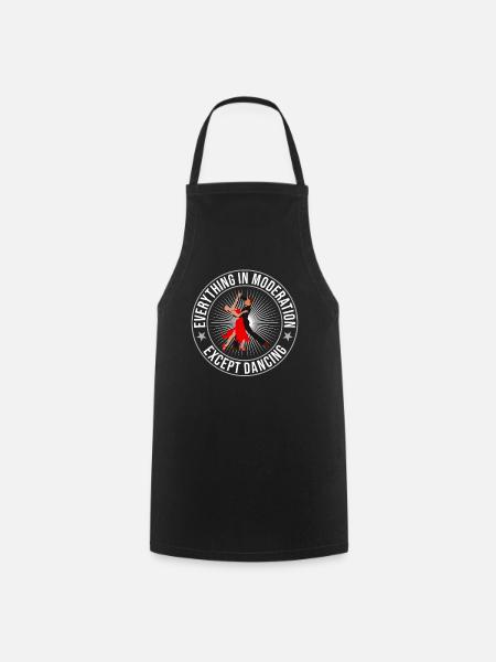 Dancing Slogan Ballroom Couple Dance Dance Floor - Cooking Apron - black
