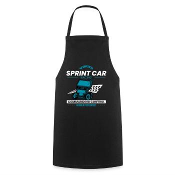 Sprint car races, sprint cars, dirt track races - Cooking Apron - black - Front - AI Model Male 185 dark (185cm)