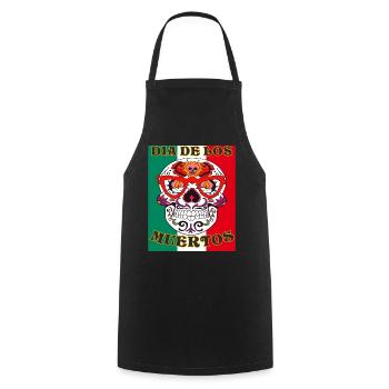 DIA DE LOS MUERTOS - Kochschürze - Schwarz - Vorne - AI Model Male 185 dark (185cm)