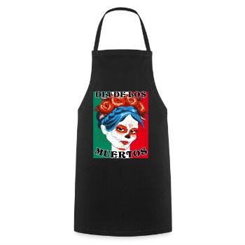 DIA DE LOS MUERTOS - Kochschürze - Schwarz - Vorne - AI Model Male 185 dark (185cm)