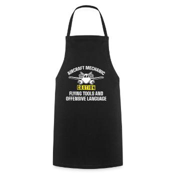 Mécanicien d’aéronefs - Tablier de cuisine - noir - Devant - AI Model Male 185 dark (185cm)
