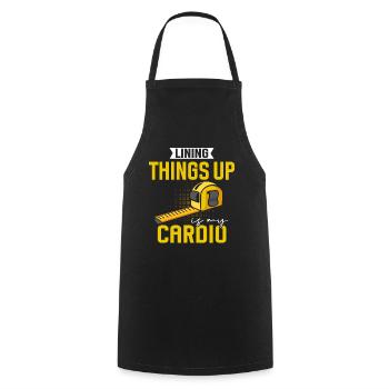 Flooring installer, tile warehouse - Cooking Apron - black - Front - AI Model Male 185 dark (185cm)