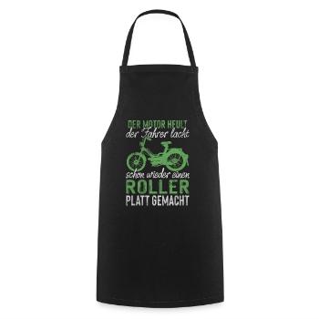 Mofa Sprüche Motor Heult Roller Platt Gemacht - Kochschürze - Schwarz - Vorne - AI Model Male 185 dark (185cm)