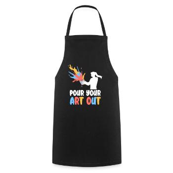Art Teacher Funny Saying Art Course Art Class - Cooking Apron - black - Front - AI Model Male 185 dark (185cm)