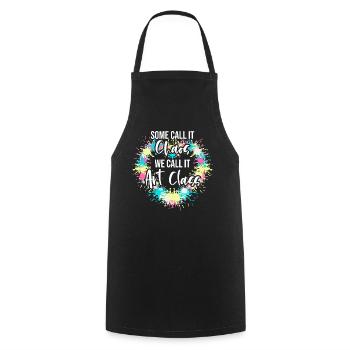 Art Teacher Funny Saying Art Course Art Class - Cooking Apron - black - Front - AI Model Male 185 dark (185cm)