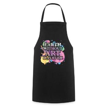 Professeur d’art Drôle de dicteur Cours d’art Cours d’art - Tablier de cuisine - noir - Devant - AI Model Male 185 dark (185cm)