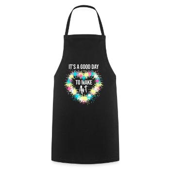 Art Teacher Funny Saying Art Course Art Class - Cooking Apron - black - Front - AI Model Male 185 dark (185cm)