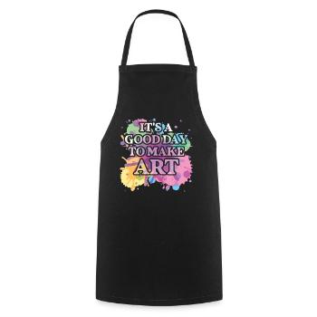 Art Teacher Funny Saying Art Course Art Class - Cooking Apron - black - Front - AI Model Male 185 dark (185cm)