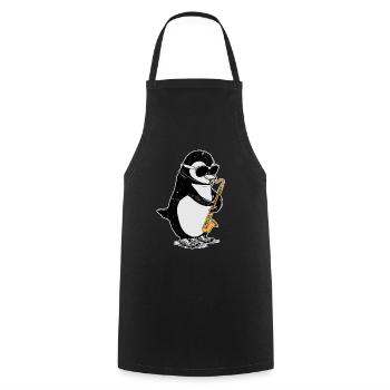 Bass Clarinet Penguin Big Band Children's Orchestra - Cooking Apron - black - Front - AI Model Male 185 dark (185cm)