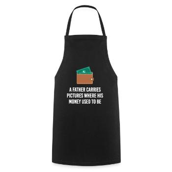 Father Money Purse Children Paternal Offspring - Cooking Apron - black - Front - AI Model Male 185 dark (185cm)