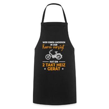 Moped Spruch Mofa Kurve Versägt 2 Takt Heiz Gerät - Kochschürze - Schwarz - Vorne - AI Model Male 185 dark (185cm)