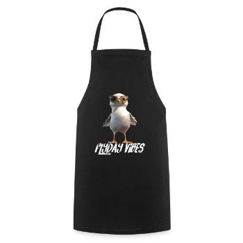 Möwe Flyday Vibes Cool Süß Sommer Urlaub - Kochschürze - Schwarz - Vorne - AI Model Male 185 dark (185cm)