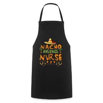 Nourriture mexicaine Cinco de Mayo Infirmière - Tablier de cuisine - noir - Devant - AI Model Male 185 dark (185cm)