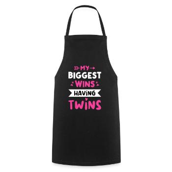 My Biggest Wins Having Twins Twinning Twin Sibling - Kochschürze - Schwarz - Vorne - AI Model Male 185 dark (185cm)