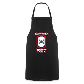 Best Parenting Korean Parents Part 2 - Cooking Apron - black - Front - AI Model Male 185 dark (185cm)