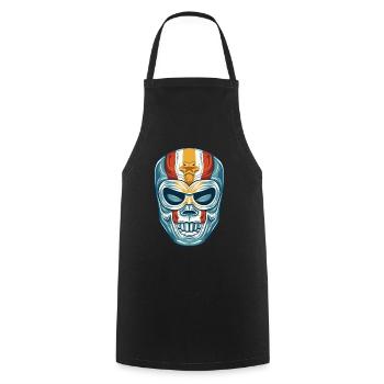 Lucha Libre Mexikanische Wrestling Maske Luchador - Kochschürze - Schwarz - Vorne - AI Model Male 185 dark (185cm)