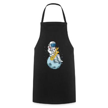Saxophone basse Orchestre de musique jazz Saxophone - Tablier de cuisine - noir - Devant - AI Model Male 185 dark (185cm)