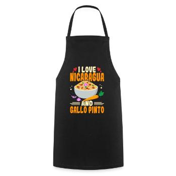 Love Nicaragua Gallo Pinto Mittelamerika Küche - Kochschürze - Schwarz - Vorne - AI Model Male 185 dark (185cm)