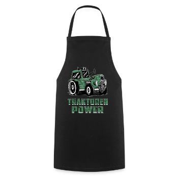 TRAKTOR TRAKTOREN POWER - Kochschürze - Schwarz - Vorne - AI Model Male 185 dark (185cm)