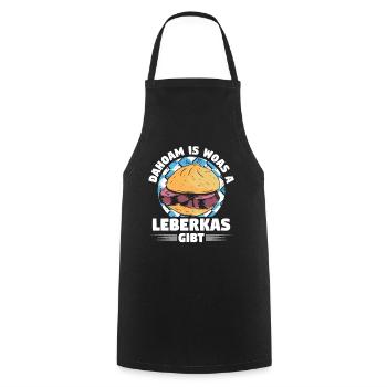 Leberkäse Bayern Dahoam Woas Leberkas Gibt - Kochschürze - Schwarz - Vorne - AI Model Male 185 dark (185cm)
