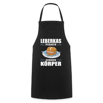 Lustiger Leberkas Formte Diesen Körper Spruch - Kochschürze - Schwarz - Vorne - AI Model Male 185 dark (185cm)