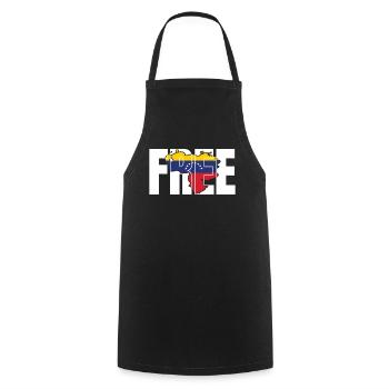 Venezuela Freedom Amérique du Sud Destination de voyage cadeau - Tablier de cuisine - noir - Devant - AI Model Male 185 dark (185cm)