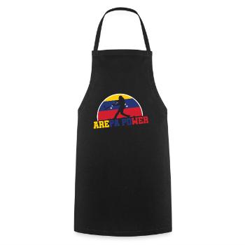 Venezuela Baseball Arepa Power Baseball Player - Cooking Apron - black - Front - AI Model Male 185 dark (185cm)