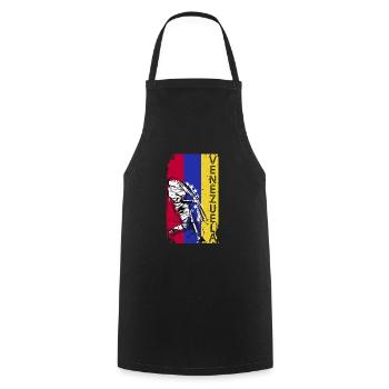 Venezuela Baseball - Cooking Apron - black - Front - AI Model Male 185 dark (185cm)