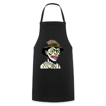 HALLOWEEN - Tablier de cuisine - noir - Devant - AI Model Male 185 dark (185cm)