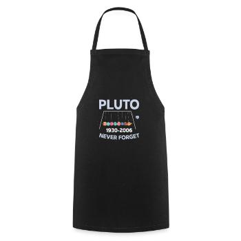 Pluto Never Forget Swing Planet Astronomer - Cooking Apron - black - Front - AI Model Male 185 dark (185cm)