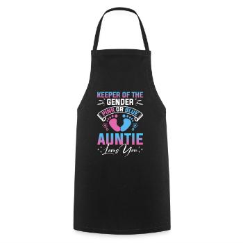 Baby Shower Genre Tante Gardienne du Sexe - Tablier de cuisine - noir - Devant - AI Model Male 185 dark (185cm)