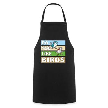 AIMEZ-VOUS LES OISEAUX - Tablier de cuisine - noir - Devant - AI Model Male 185 dark (185cm)