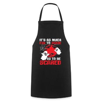 Ghost Halloween Costume Spooky Gift - Cooking Apron - black - Front - AI Model Male 185 dark (185cm)