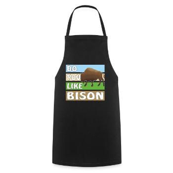 DO YOU LIKE BISON - Cooking Apron - black - Front - AI Model Male 185 dark (185cm)