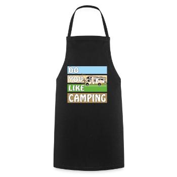 AIMEZ-VOUS LE CAMPING - Tablier de cuisine - noir - Devant - AI Model Male 185 dark (185cm)