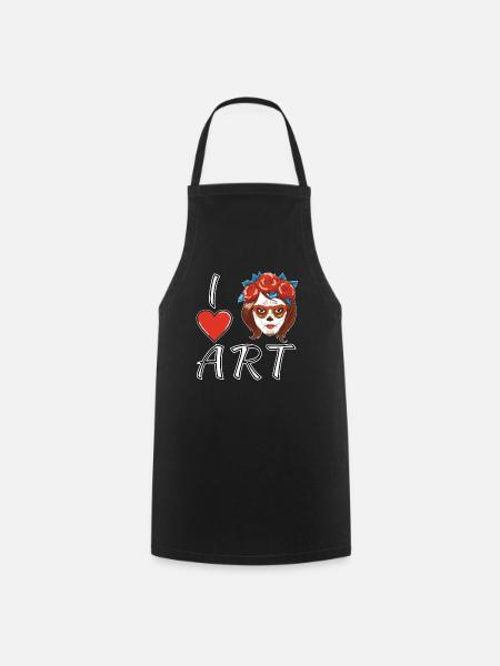 I LOVE ART MUERTOS - Kochschürze - Schwarz