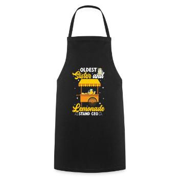 Sœur aînée et PDG de Lemonade Stand Lemonade Crew - Tablier de cuisine - noir - Devant - AI Model Male 185 dark (185cm)