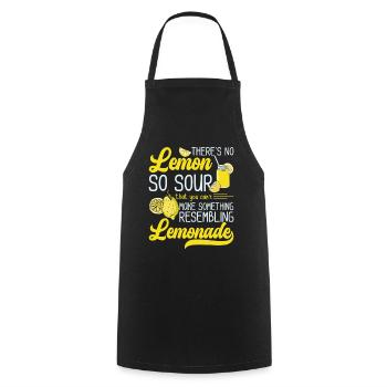 Pas de Lemon Sour ressemblant à un marchand de limonade - Tablier de cuisine - noir - Devant - AI Model Male 185 dark (185cm)