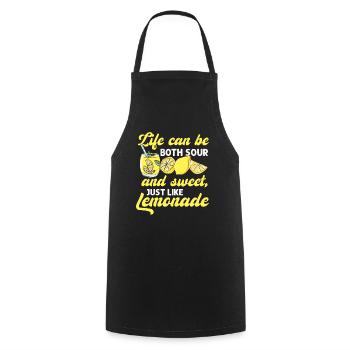 Life Sour Sweet comme la limonade Fruity Juice - Tablier de cuisine - noir - Devant - AI Model Male 185 dark (185cm)
