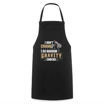 Random Gravity Checks Motocross Gift Dirt Bike - Cooking Apron - black - Front - AI Model Male 185 dark (185cm)