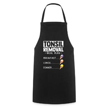 Mandelentfernung Mandelentzündung Mandeln Eis - Cooking Apron - black - Front - AI Model Male 185 dark (185cm)