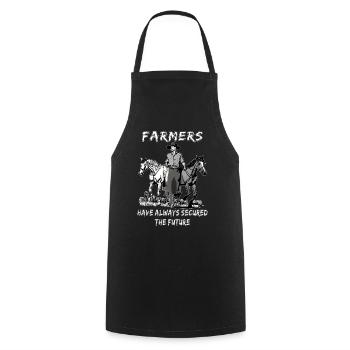 LES AGRICULTEURS ONT TOUJOURS ASSURÉ L’AVENIR - Tablier de cuisine - noir - Devant - AI Model Male 185 dark (185cm)